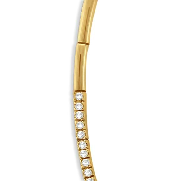 Diamond Choker Tennis Necklace In K Yellow Gold Ct In