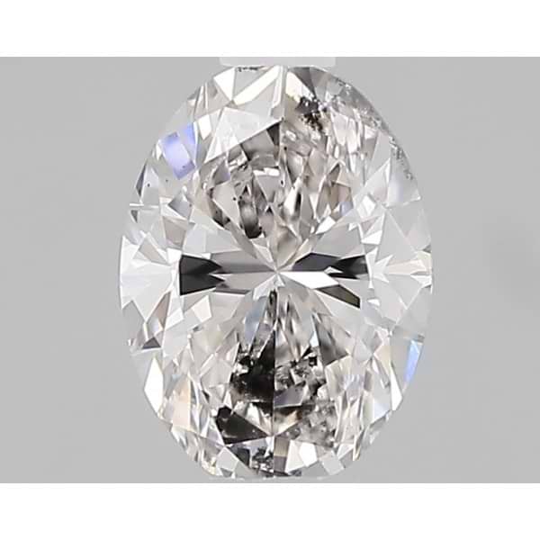 Lab Created 0.50 Carat G-SI2 Oval Diamond