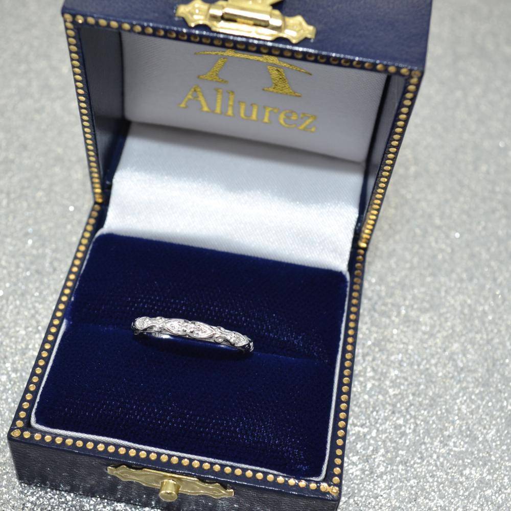 Diamond Antique Style Bridal Set 14k Rose Gold (0.07ct)