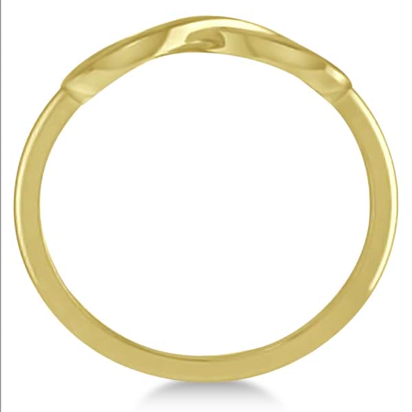 Plain Metal Infinity Loop Right-Hand Fashion Ring in 14k Yellow Gold