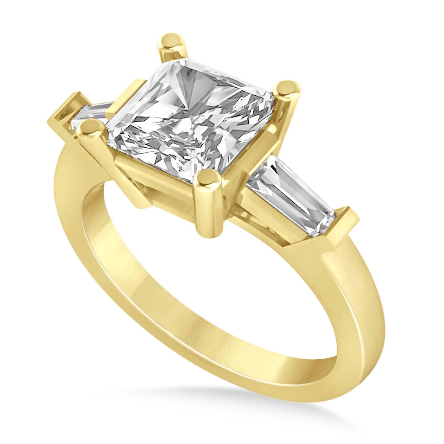 Diamond Three-Stone Radiant Ring 14k Yellow Gold (2.12ct)