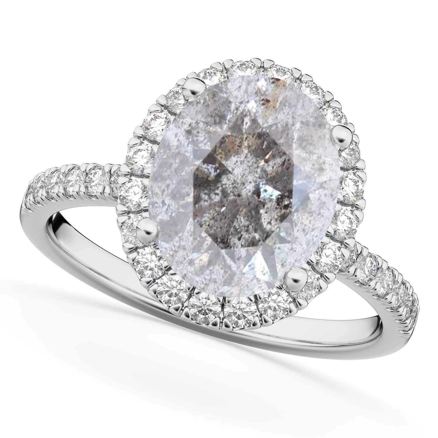 Brax 18K White Gold 3.00Ct Oval Lab Diamond Engagement Ring