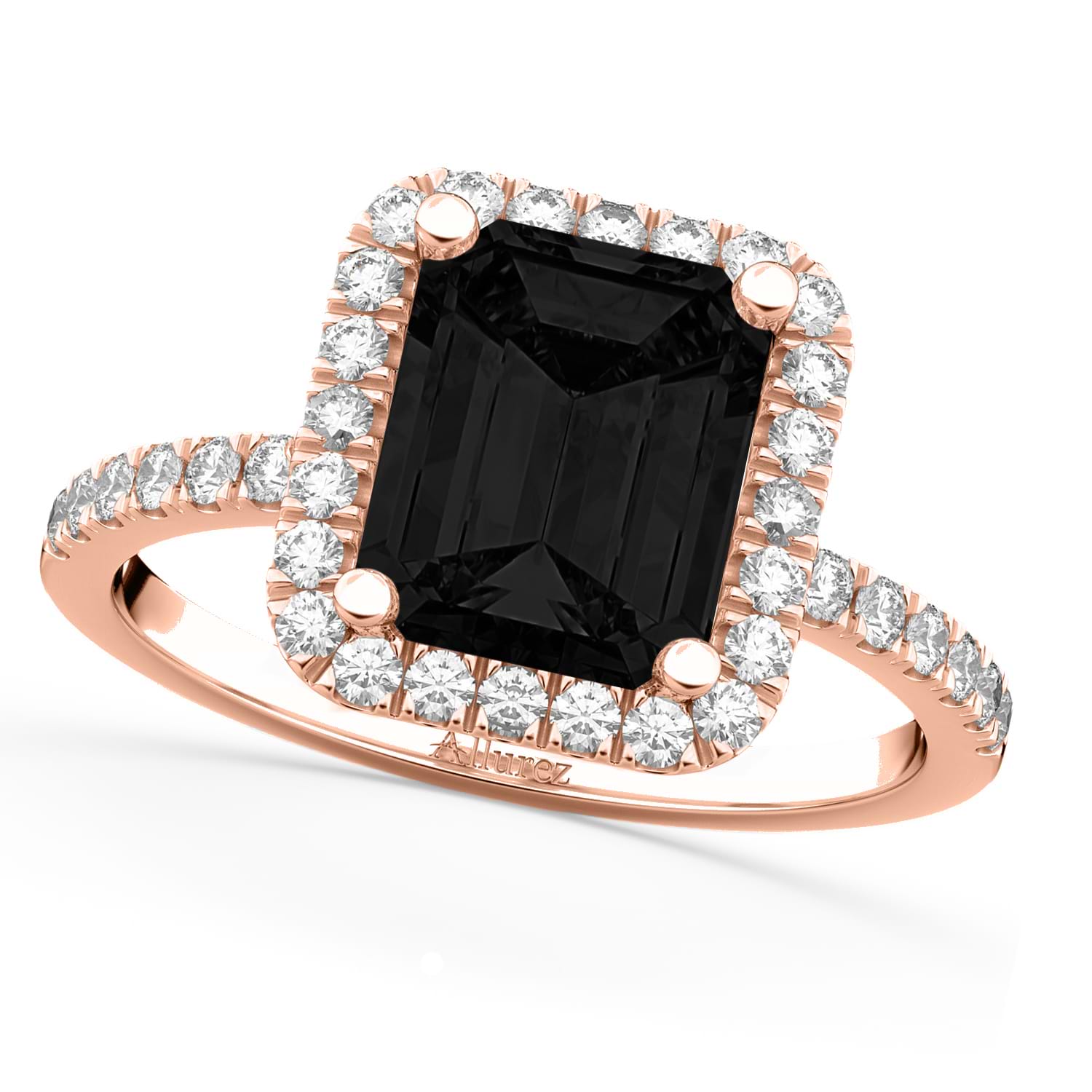 Black Diamond & Diamond Engagement 14k Rose Gold (3.32 ct)