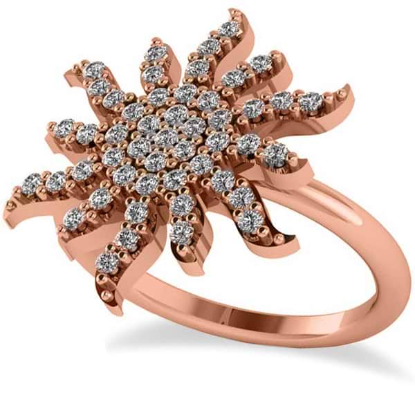 Diamond Sunburst Fashion Ring 14k Rose Gold (0.50ct)