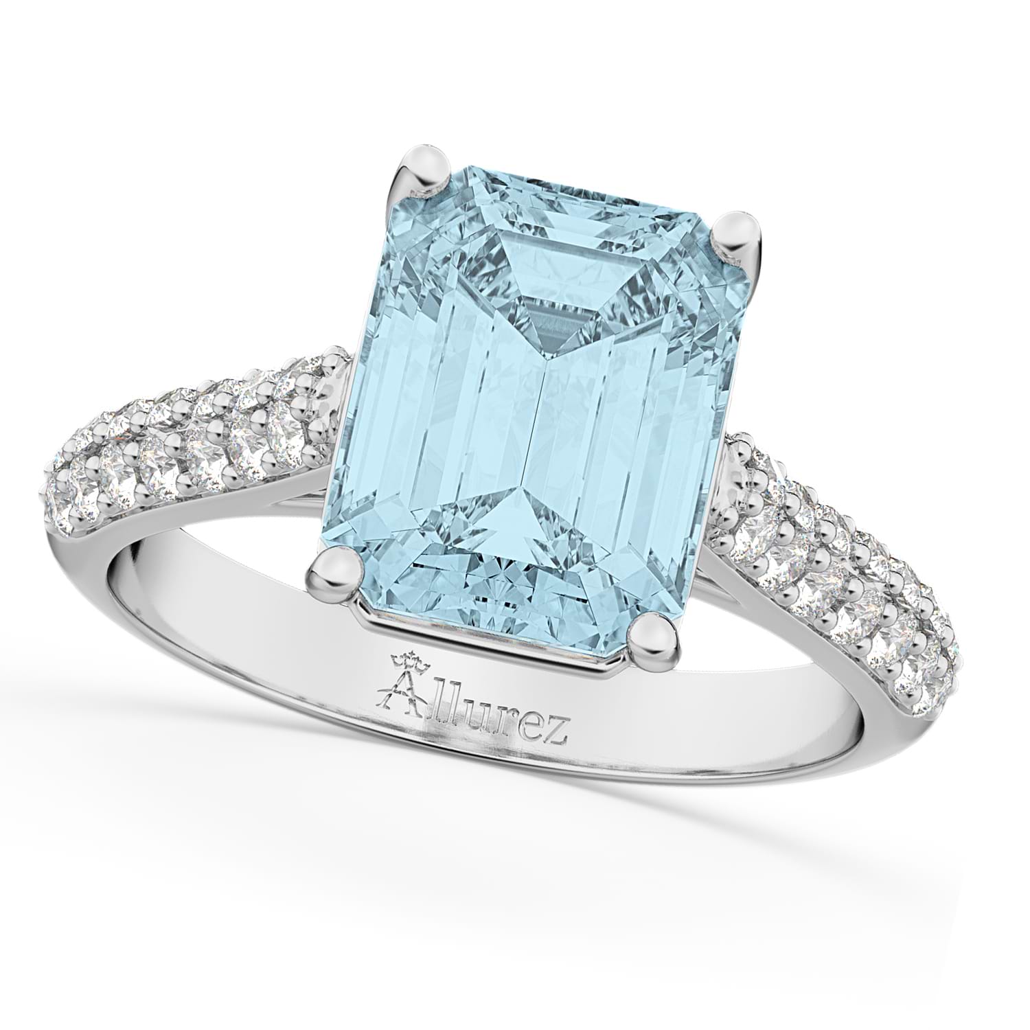 EVA | 3-Stone Pear Aquamarine and Diamond Ring – Emi Conner Jewelry