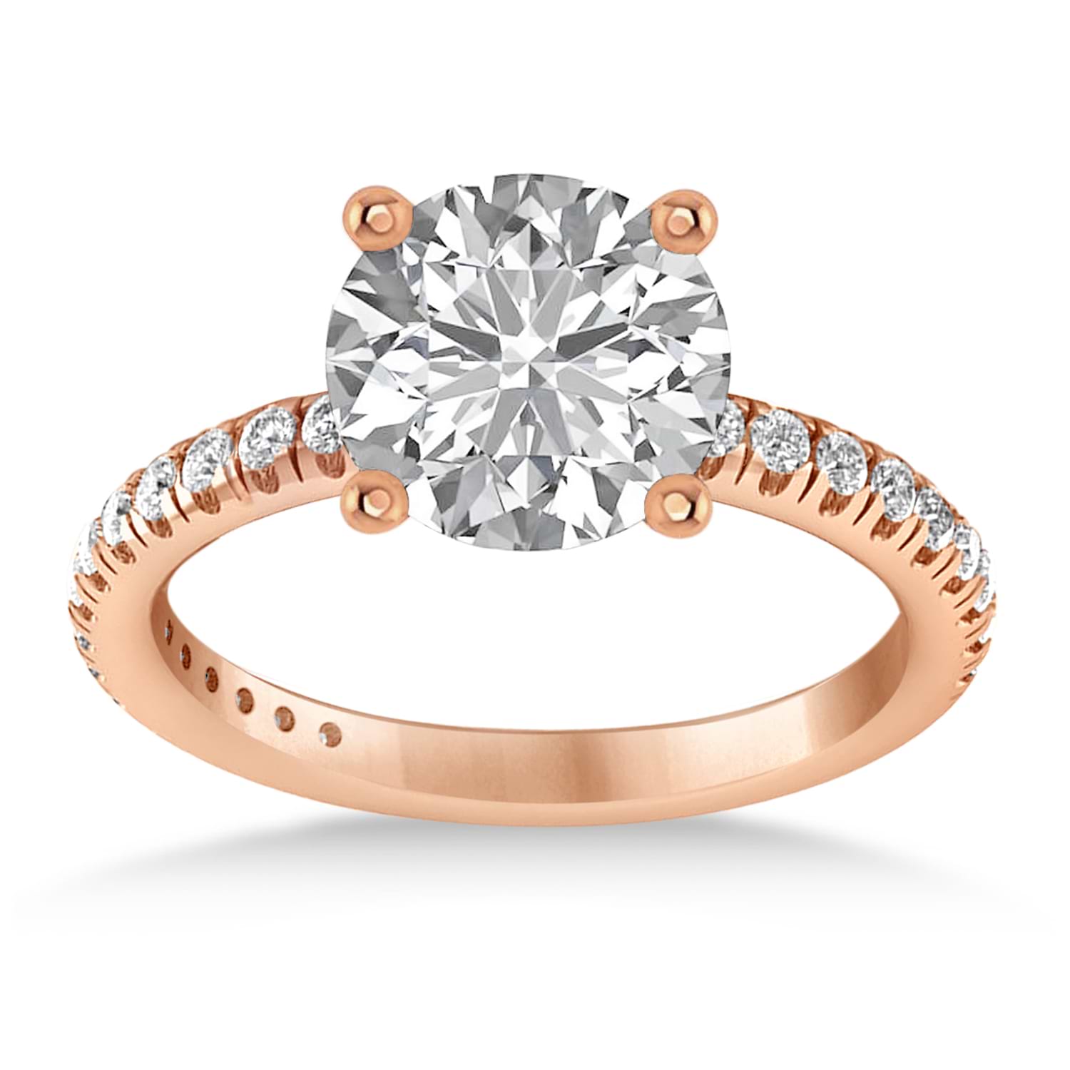 Diamond No Halo Engagement Ring 18k Rose Gold (0.36ct)