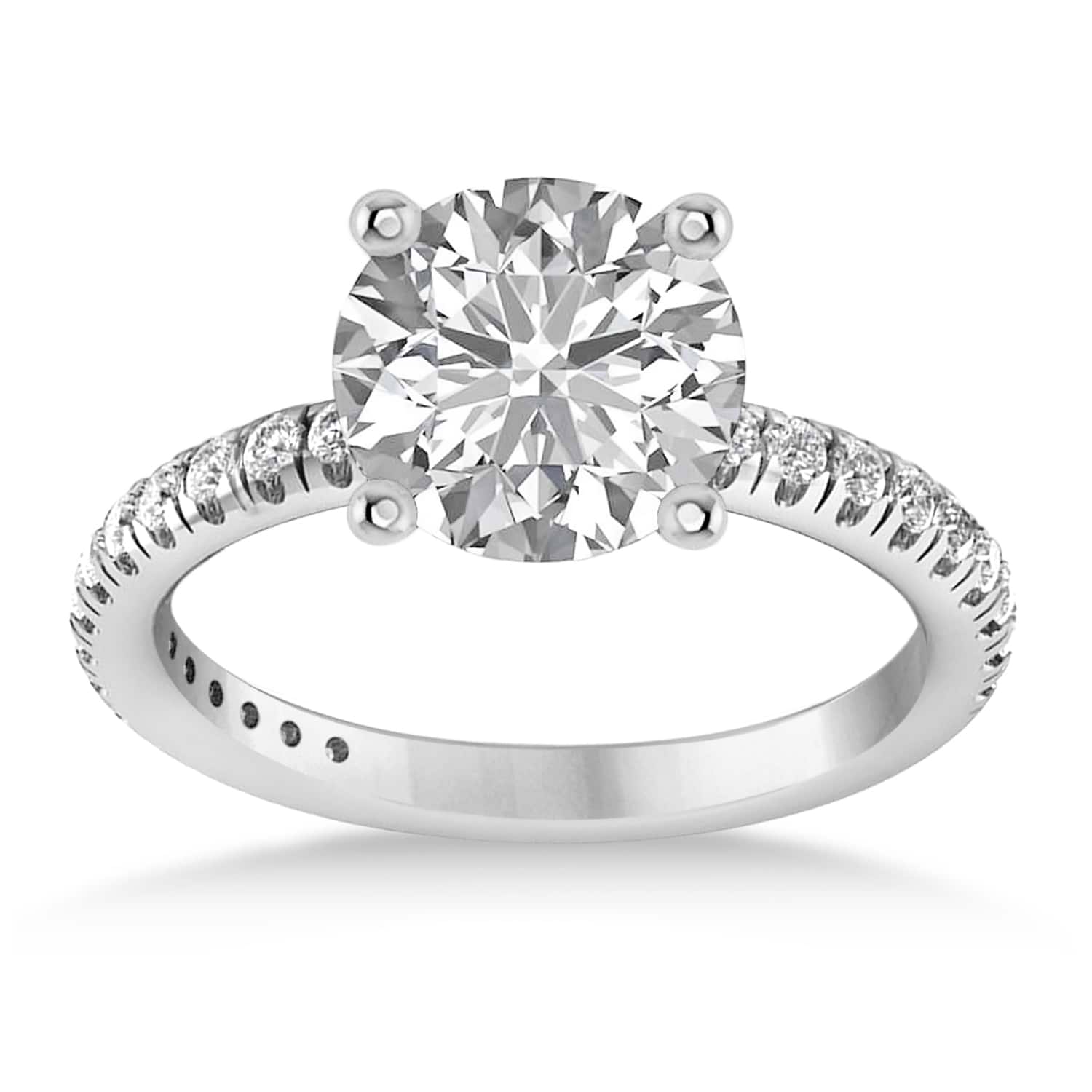 Diamond No Halo Engagement Ring 18k White Gold (0.36ct)