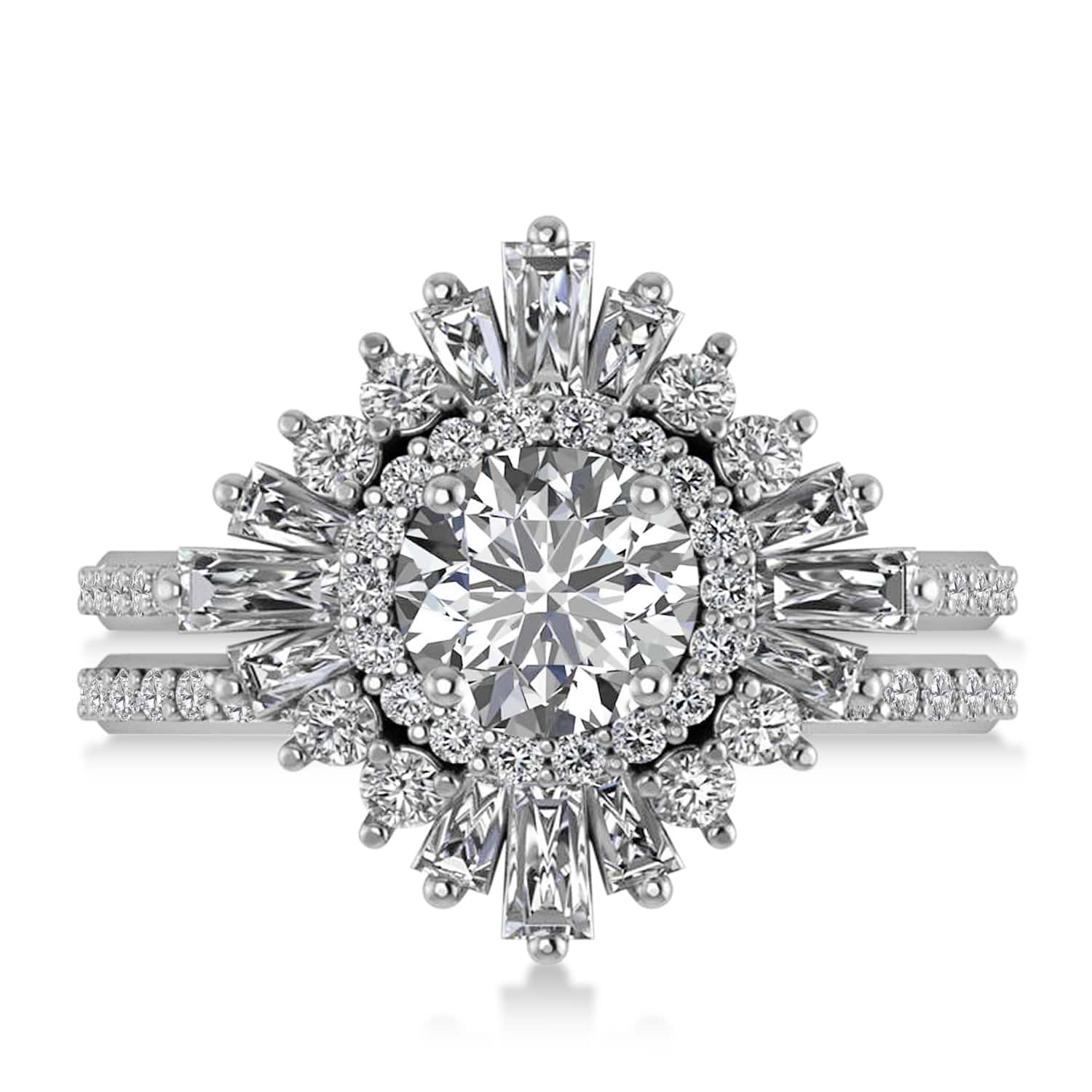 Diamond Ballerina Engagement Ring Platinum (2.74 ctw)