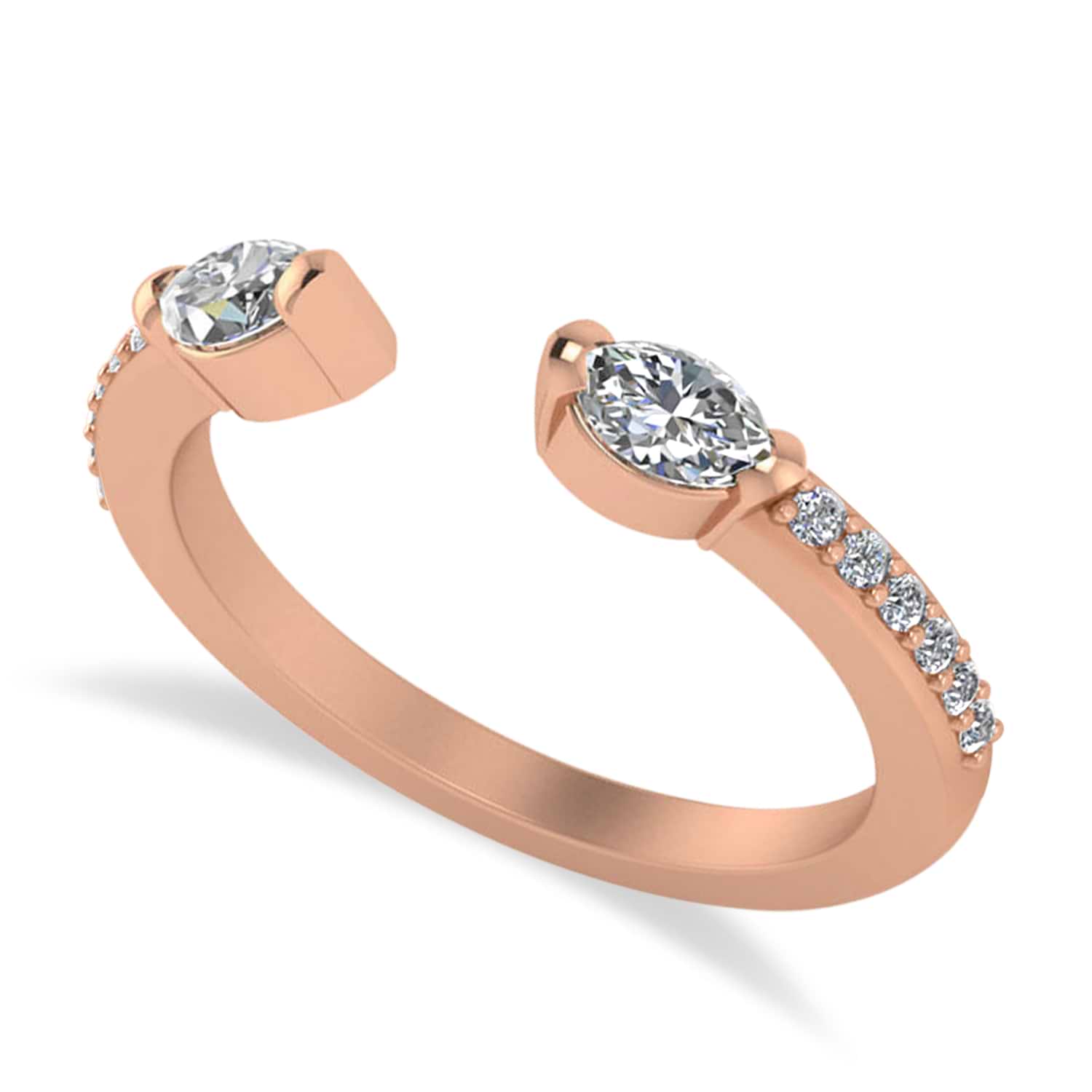 Diamond Open Concept Ring/Band 14k Rose Gold (0.52ct)