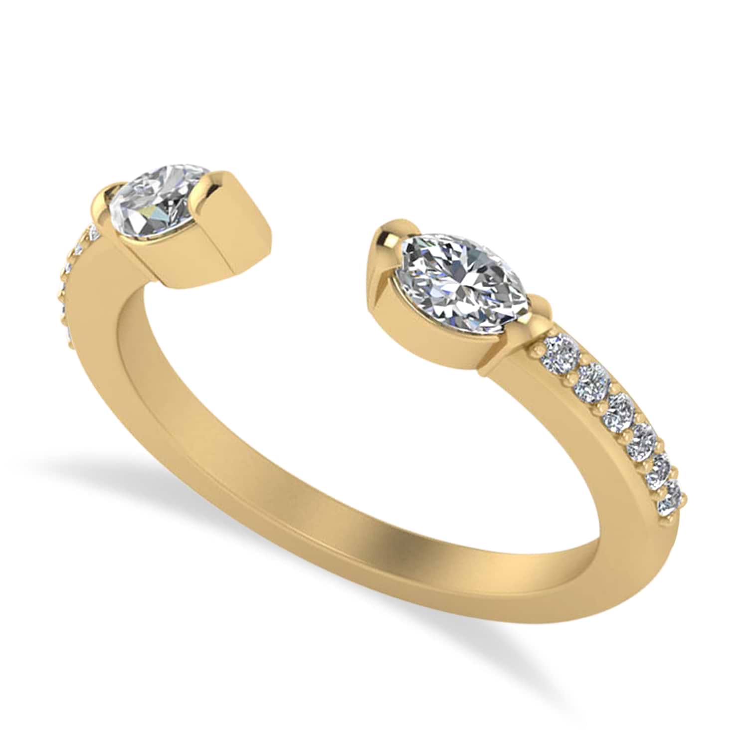 Diamond Open Concept Ring/Band 14k Yellow Gold (0.52ct)