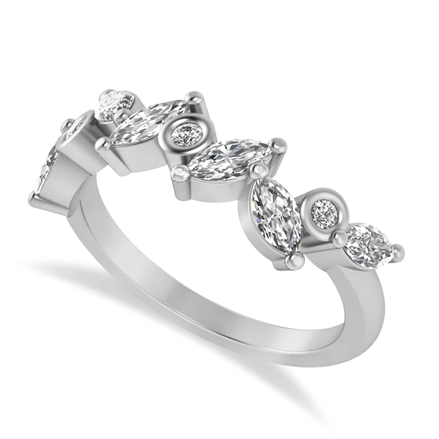 Diamond Assorted Ring/Wedding Band 14k White Gold (0.96ct)