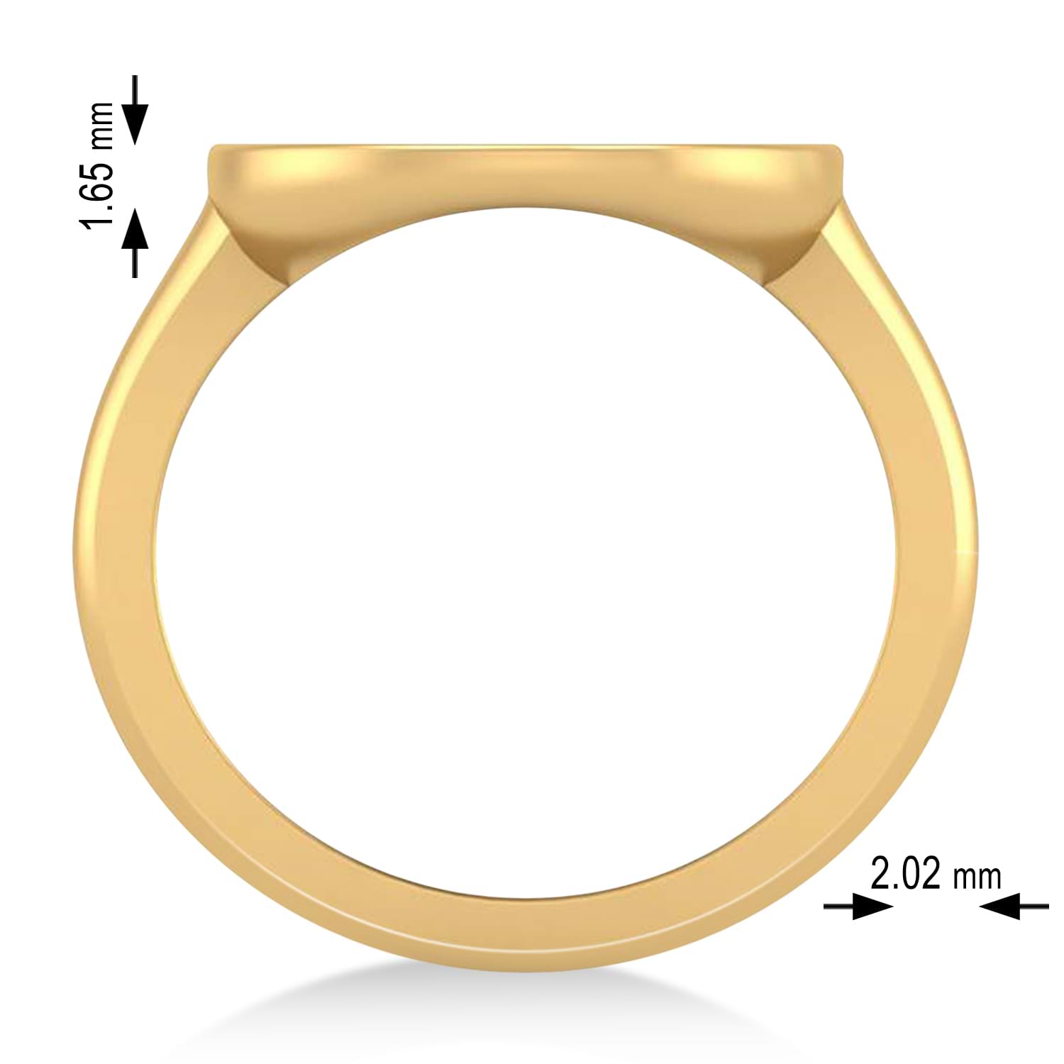 Aries Disk Zodiac Ring 14k Yellow Gold
