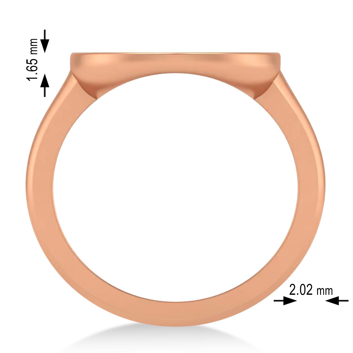 Cancer Disk Zodiac Ring 14k Rose Gold