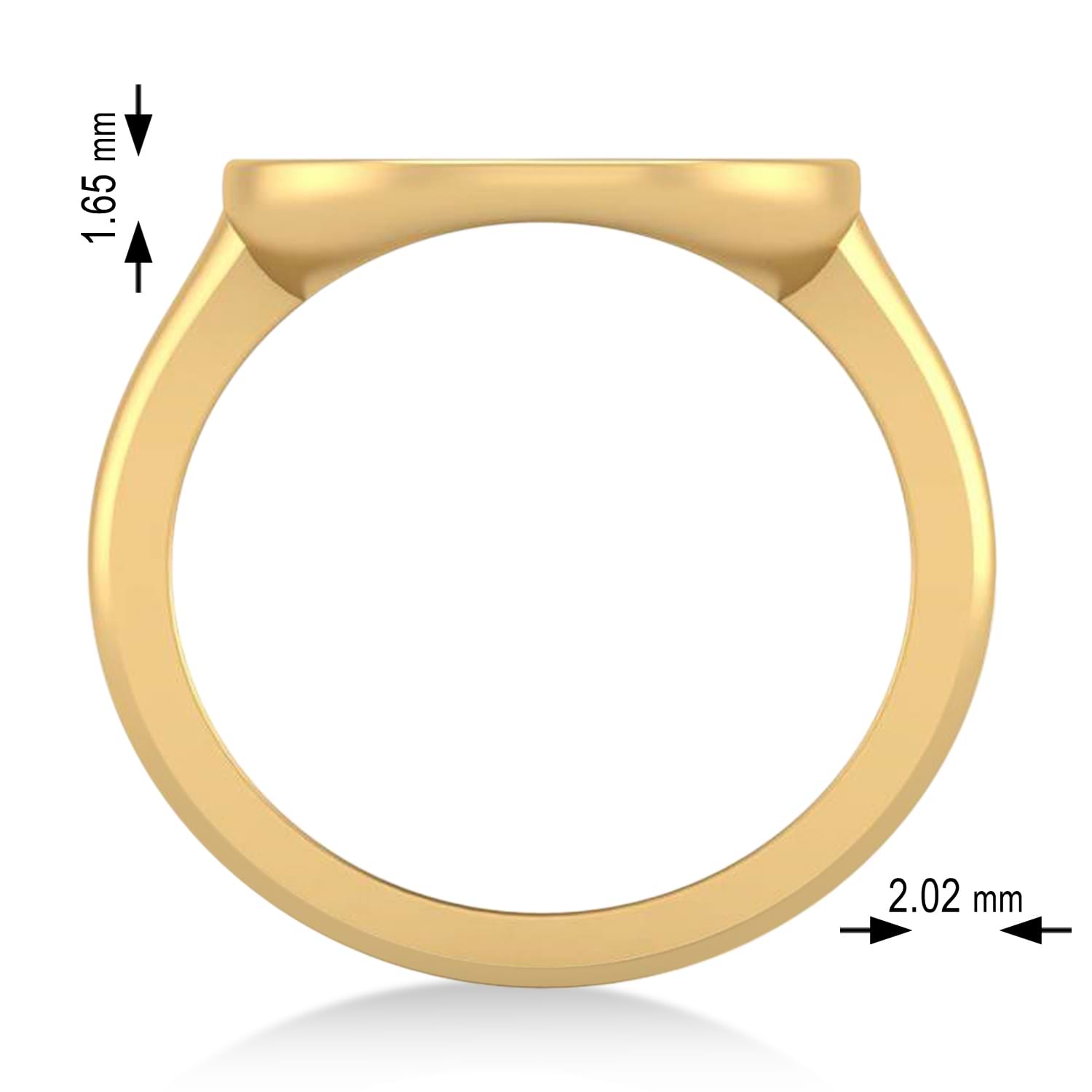 Leo Disk Zodiac Ring 14k Yellow Gold