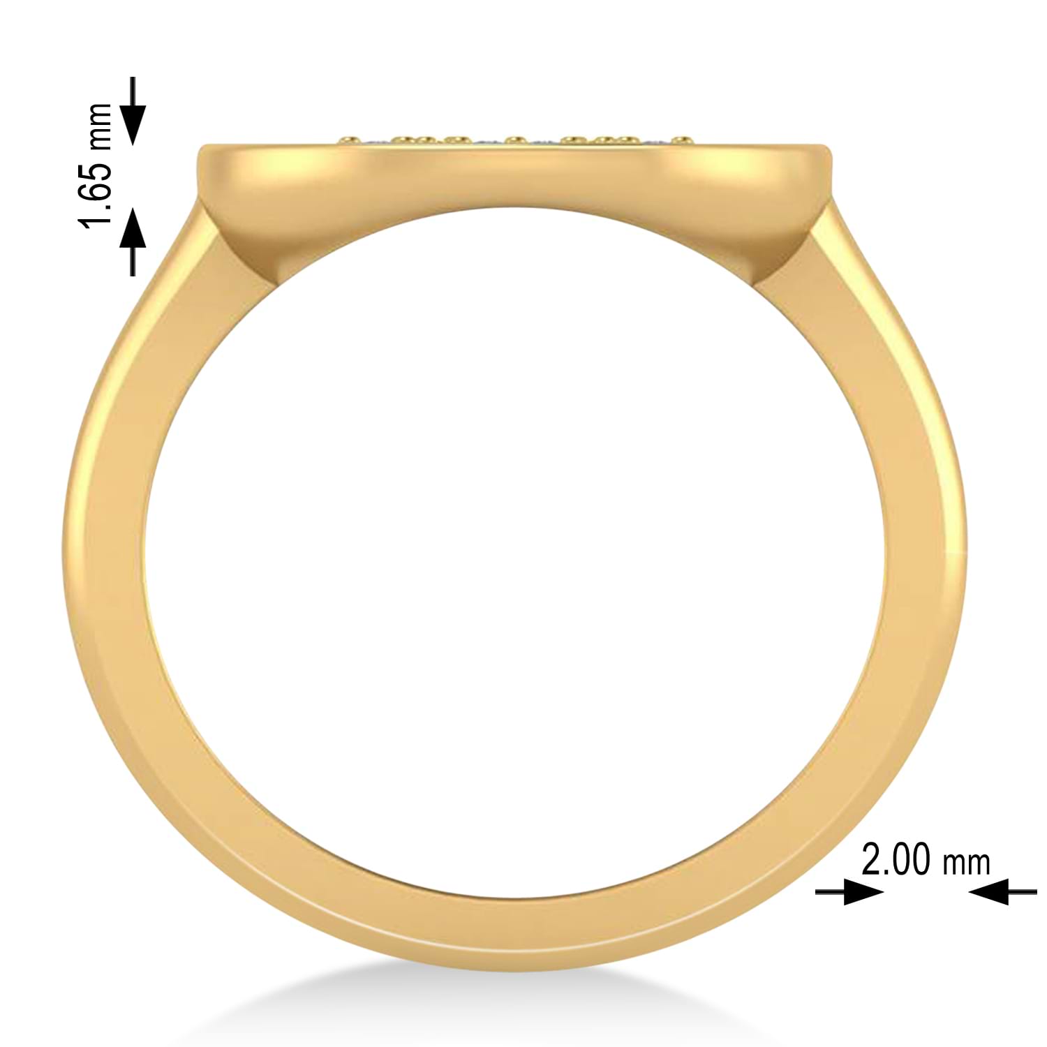 Diamond Gemini Zodiac Disk Ring 14k Yellow Gold (0.11ct)