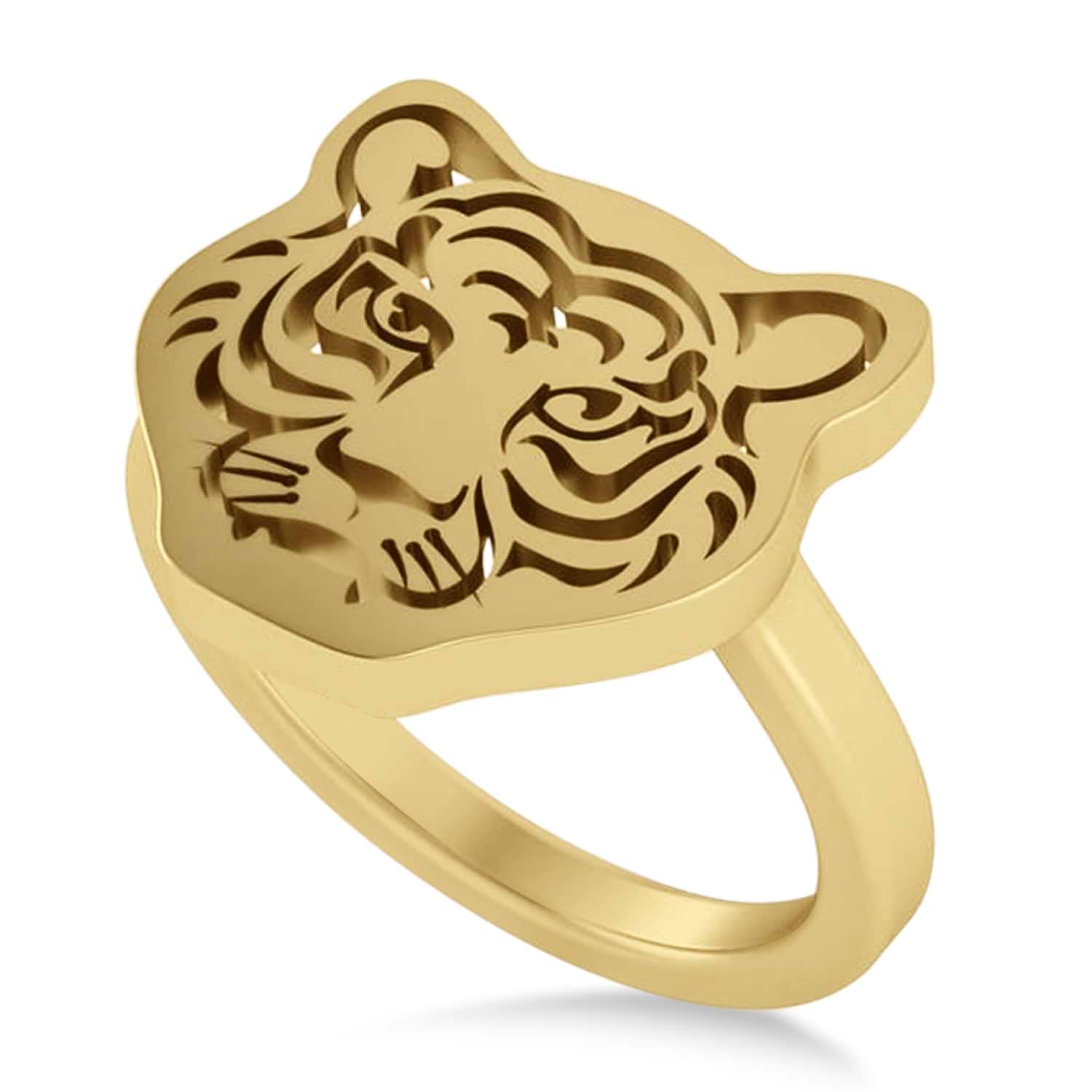 Buy Tiger Ring Tiger Head Ring Gold IP Plated Stainless Steel Gothic Tiger  Head Ring Mens Tiger Head Ring Biker Ring for Men and Women Online in India  - Etsy