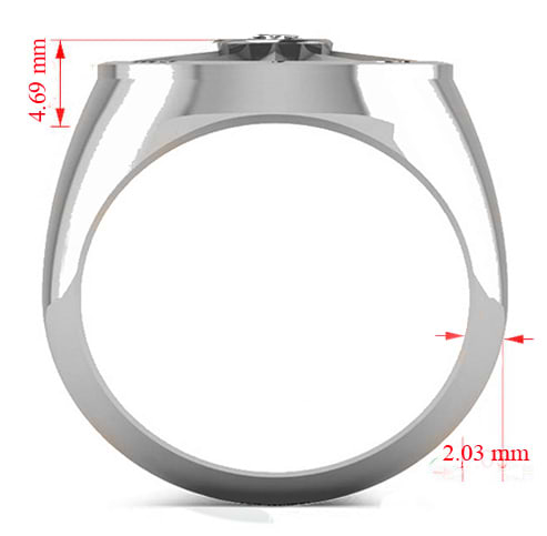 Men's Diamond Nautical Compass Fashion Ring 14k White Gold (0.25ct)