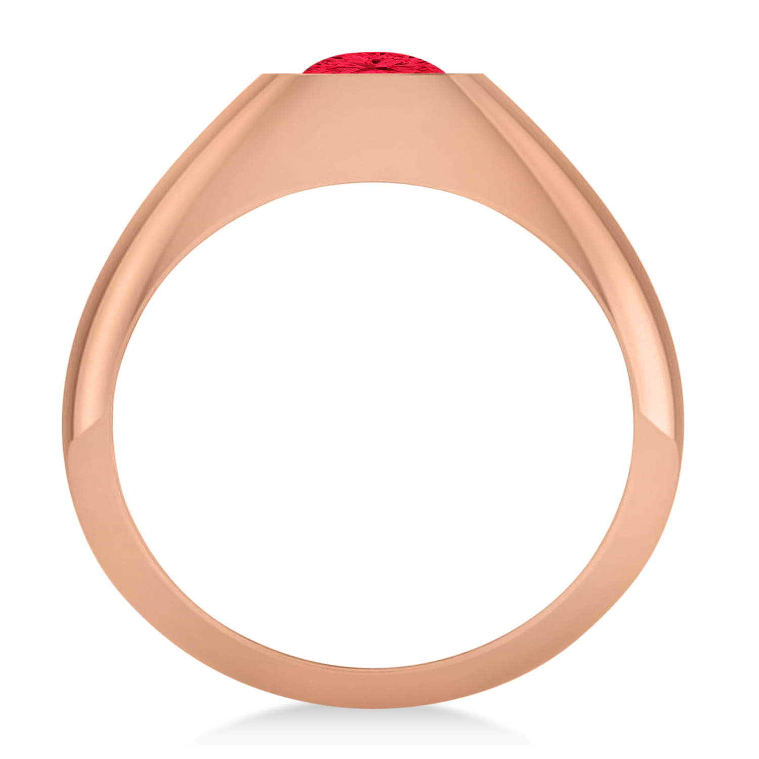 Men's Ruby Gypsy Ring 14k Rose Gold (1.00ct)