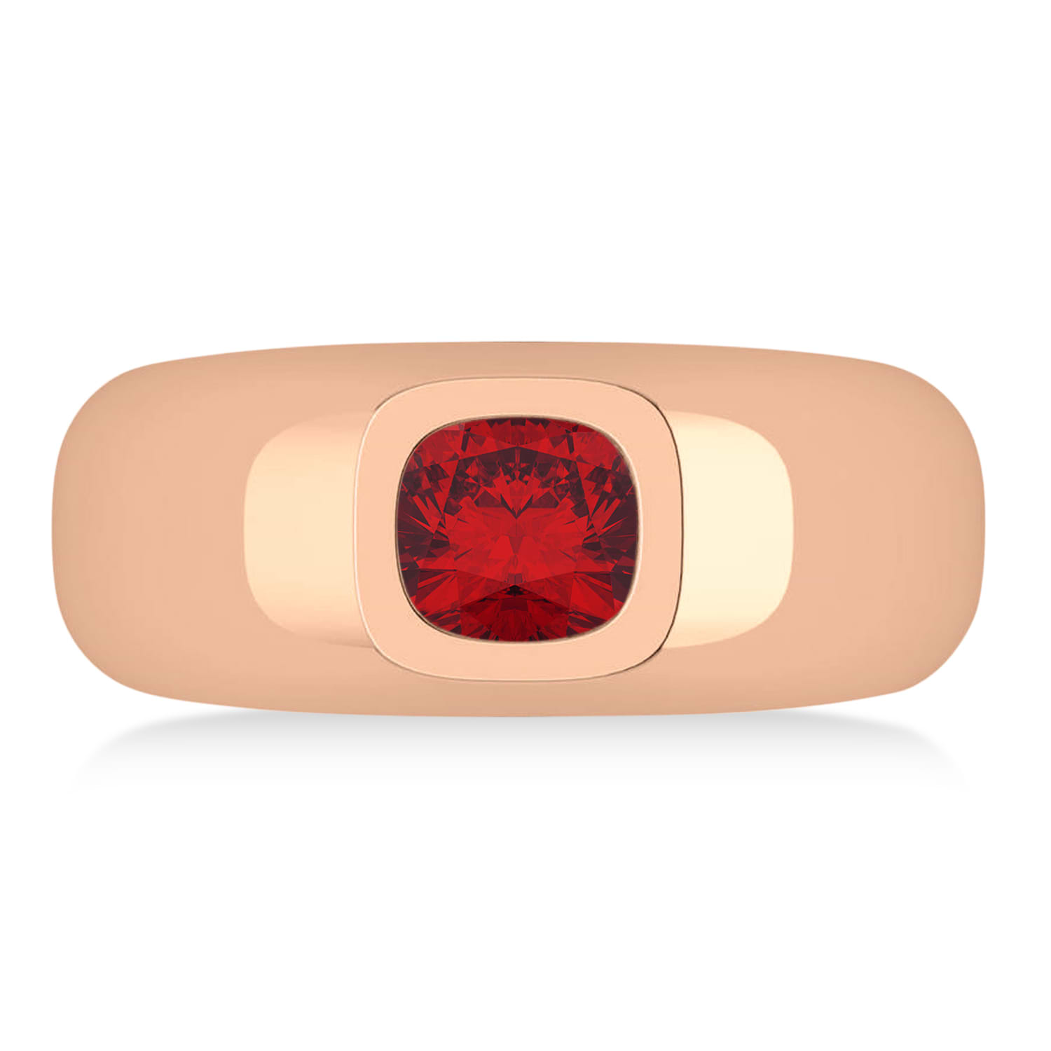 Men's Ruby Gypsy Ring 14k Rose Gold (1.00ct)