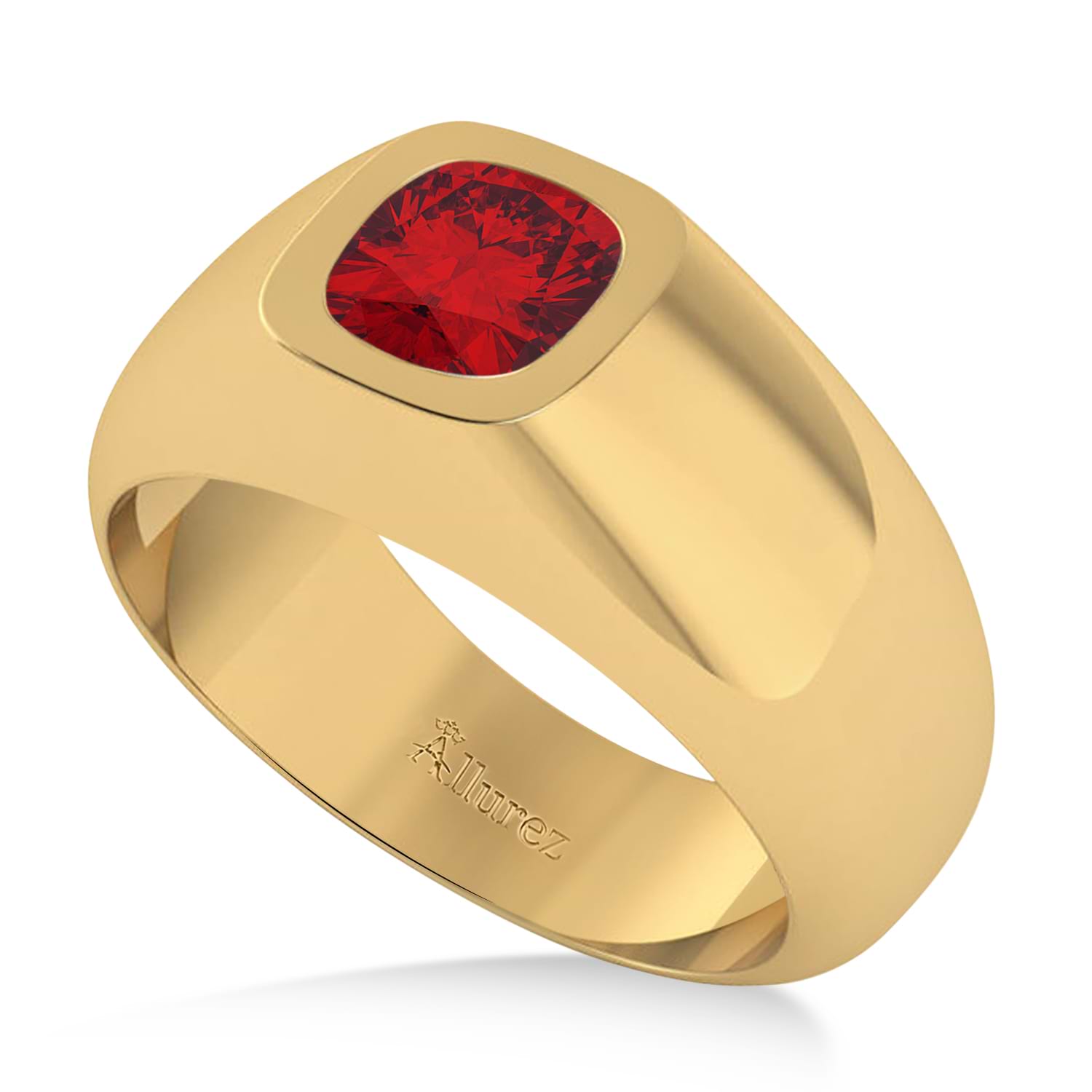 Blood Red Mens Ruby Ring in Sterling Silver-vinhomehanoi.com.vn