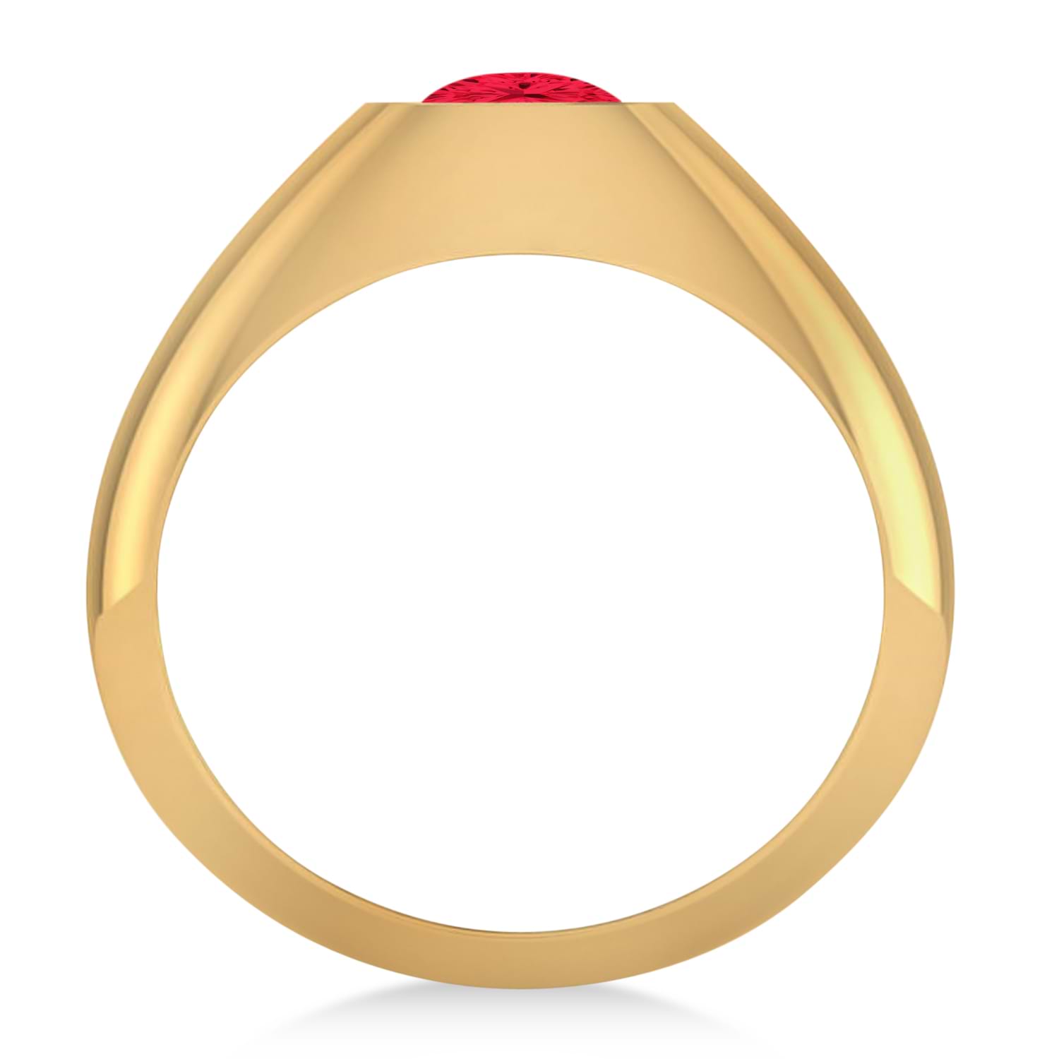 Men's Ruby Gypsy Ring 14k Yellow Gold (1.00ct)