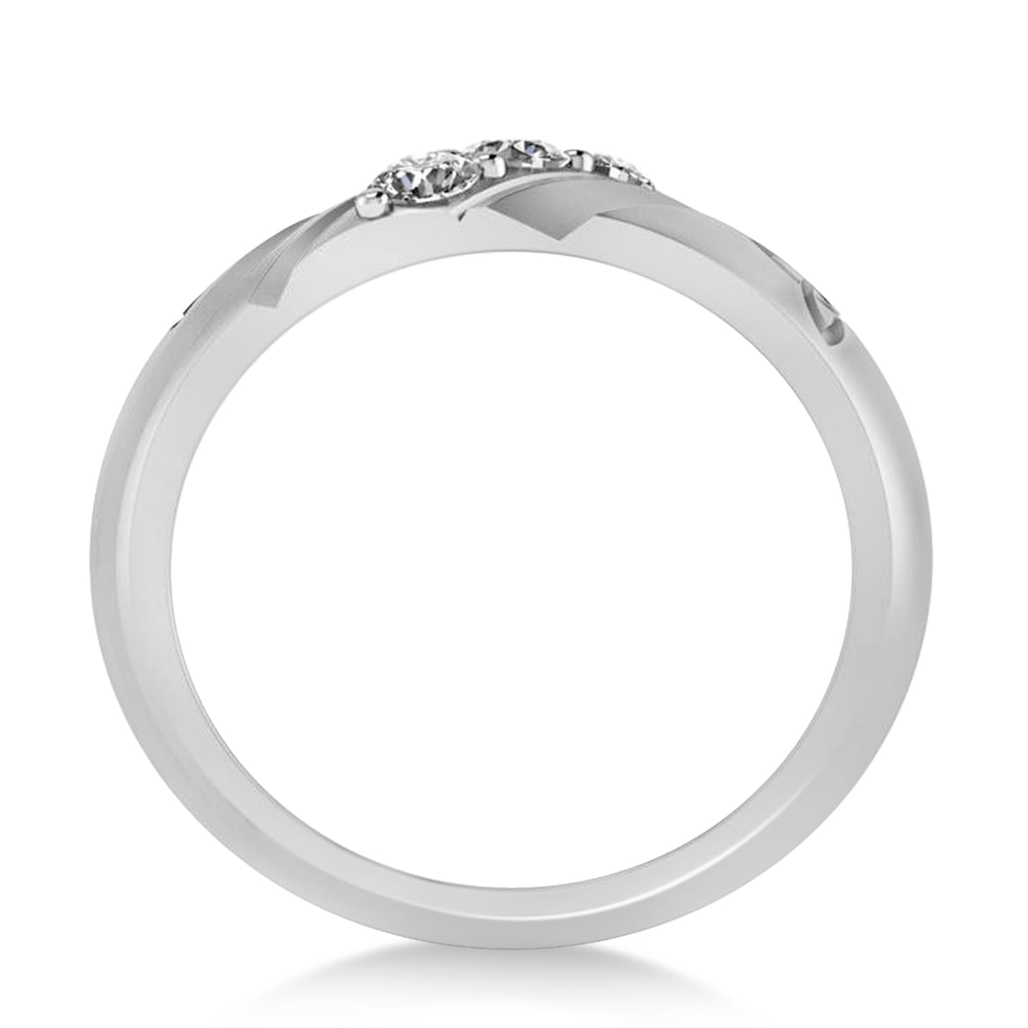 Diamond Celtic Men's Ring/Wedding Band 14k White Gold (0.30ct)