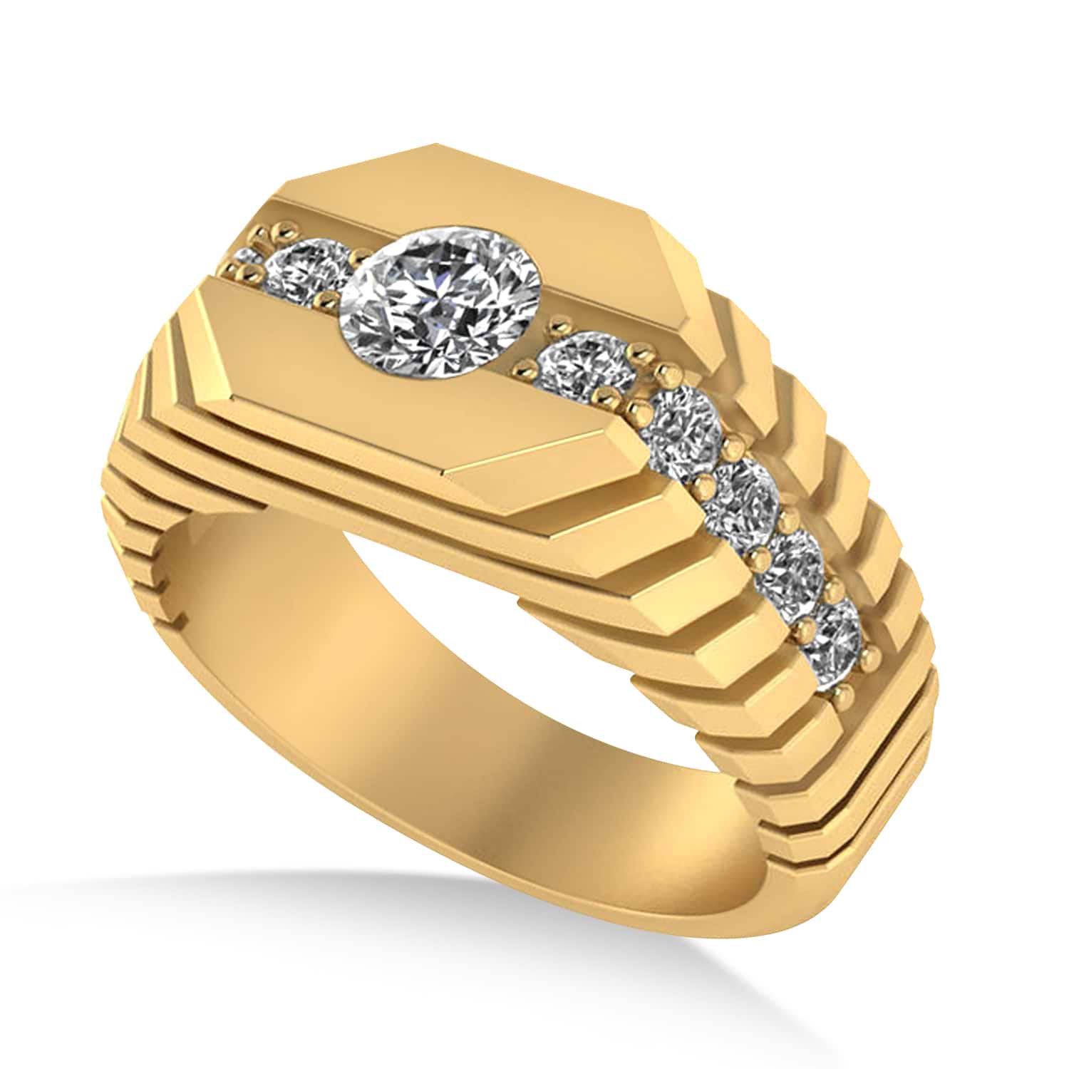Gents Claw Design Solitaire Diamond Ring in 14k Yellow Gold – The Castle  Jewelry