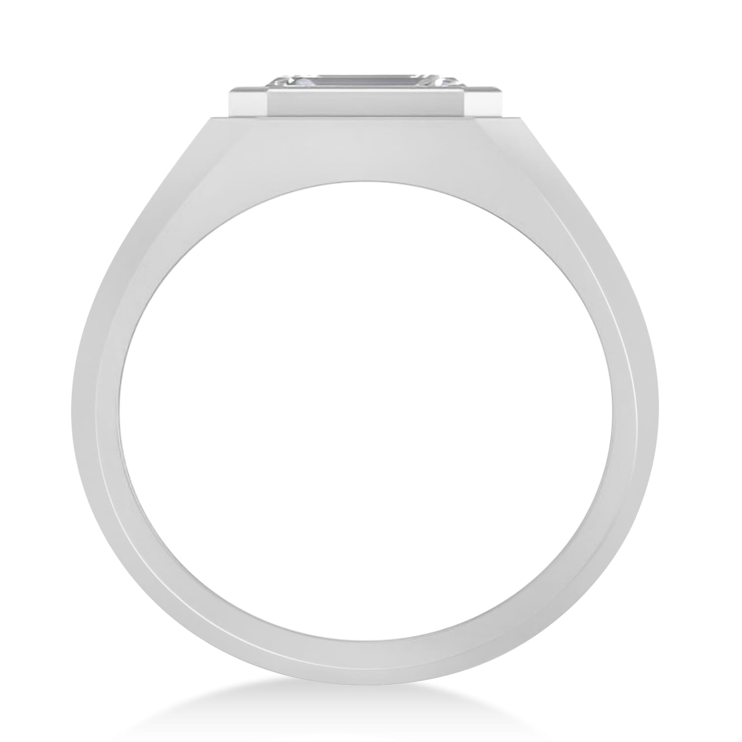 Diamond Solitaire Men's Engagement Ring 14k White Gold (2.50ct)