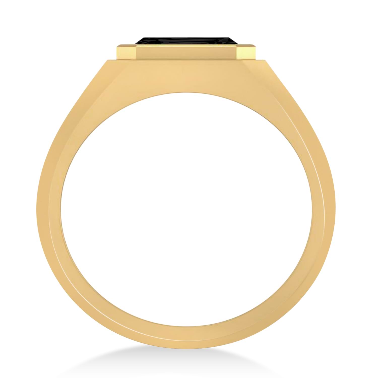Black Diamond Solitaire Men's Engagement Ring 14k Yellow Gold (2.50ct)