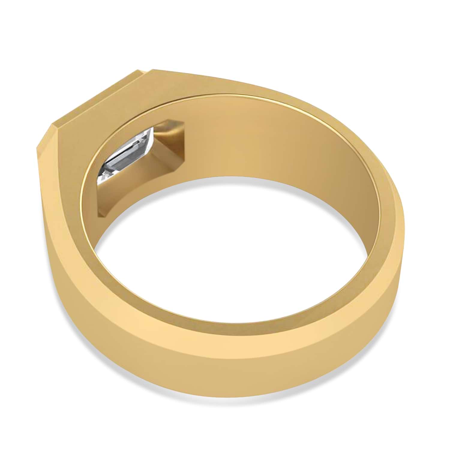 Lab Grown Diamond Solitaire Men's Engagement Ring 14k Yellow Gold (2.50ct)