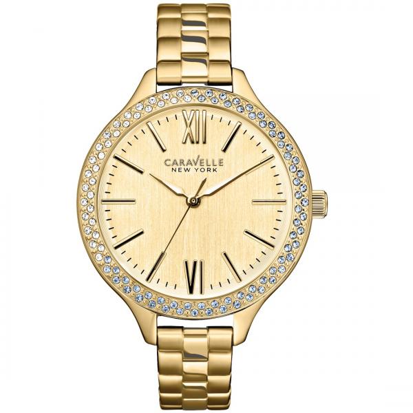 Caravelle Women's Nautical Collection Gold Tone Stainless Steel Watch