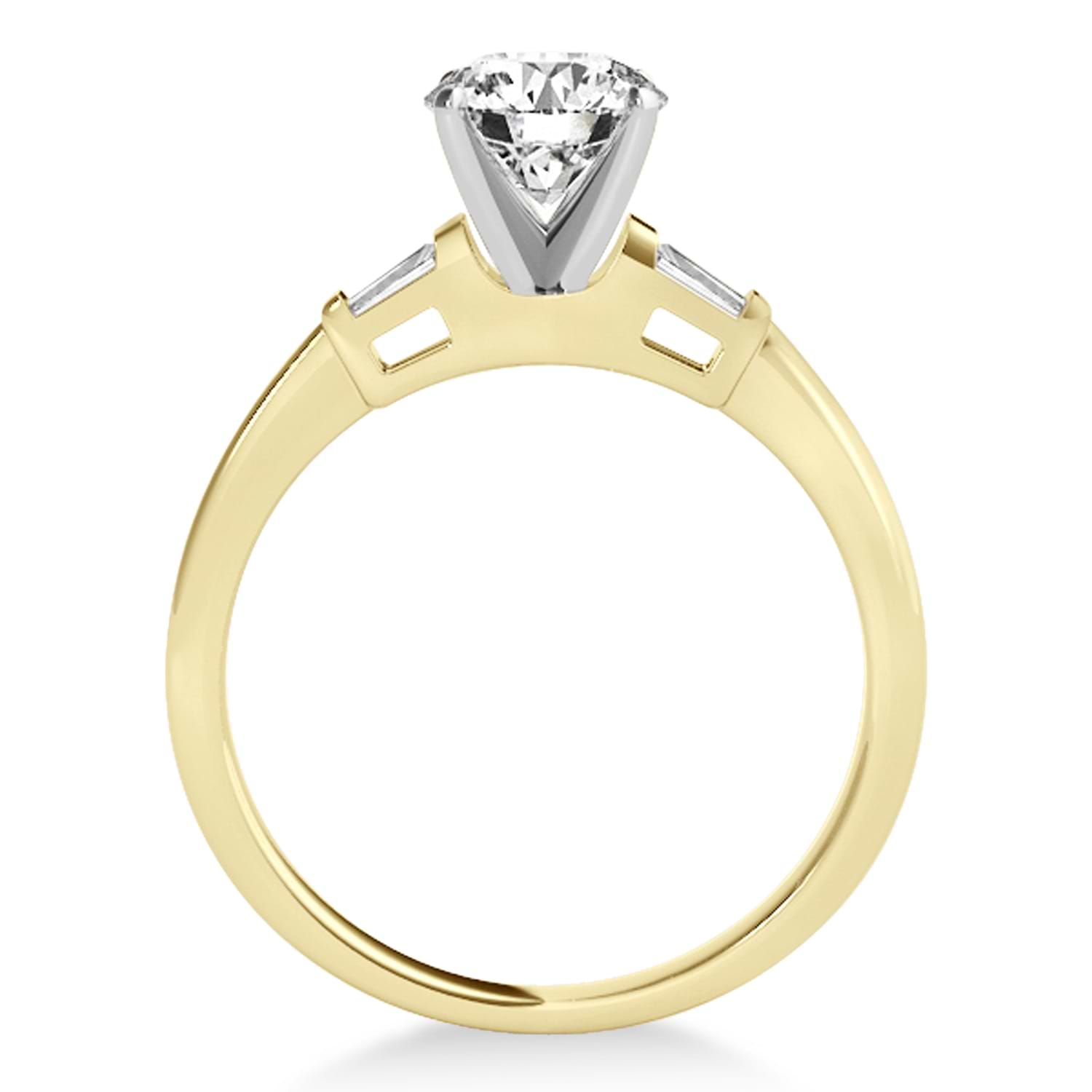 Tapered Baguette 3-Stone Diamond Engagement Ring 18k Yellow Gold (0.10ct)