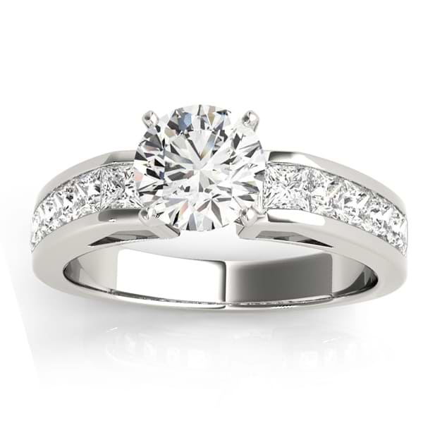 Diamond Princess cut Engagement Ring 14k White Gold (1.00ct)