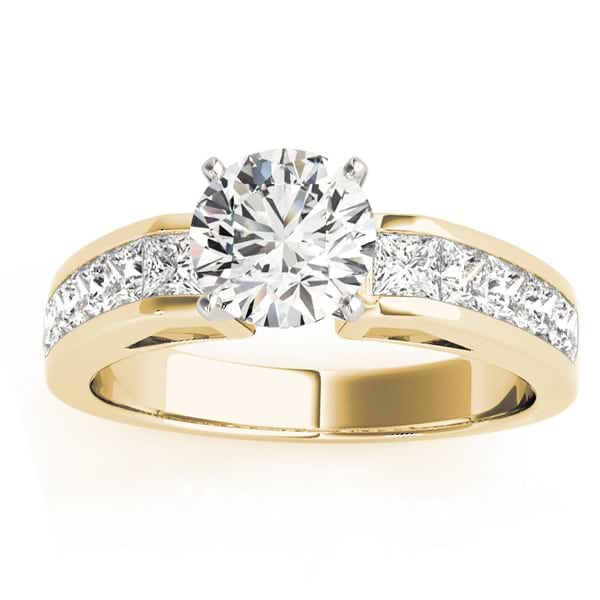 Diamond Princess cut Engagement Ring 18k Yellow Gold (1.00ct)