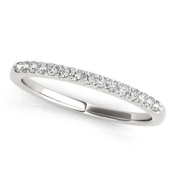 Diamond Wedding Ring Band 14k White Gold (0.23ct)