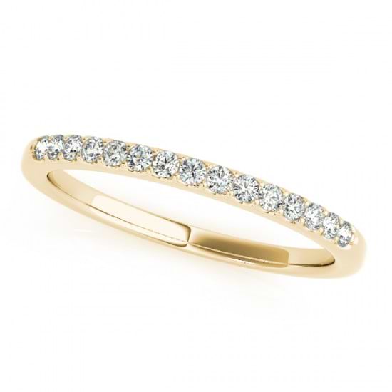 Diamond Wedding Ring Band 18k Yellow Gold (0.23ct)