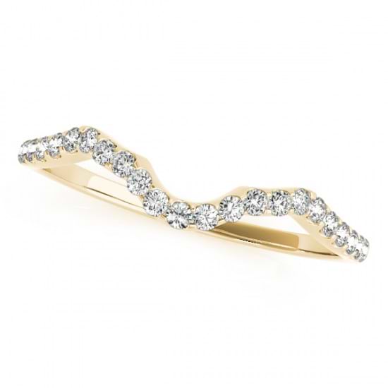 Twisted Lab Grown Diamond Infinity Engagement Ring Bridal Set 14k Yellow Gold 0.27ct