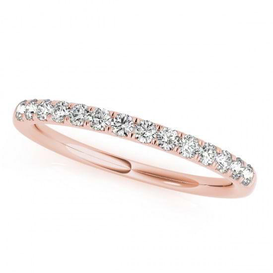 Diamond Wedding Ring Band 14k Rose Gold (0.23ct)