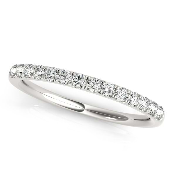 Diamond Wedding Ring Band 18k White Gold (0.23ct)