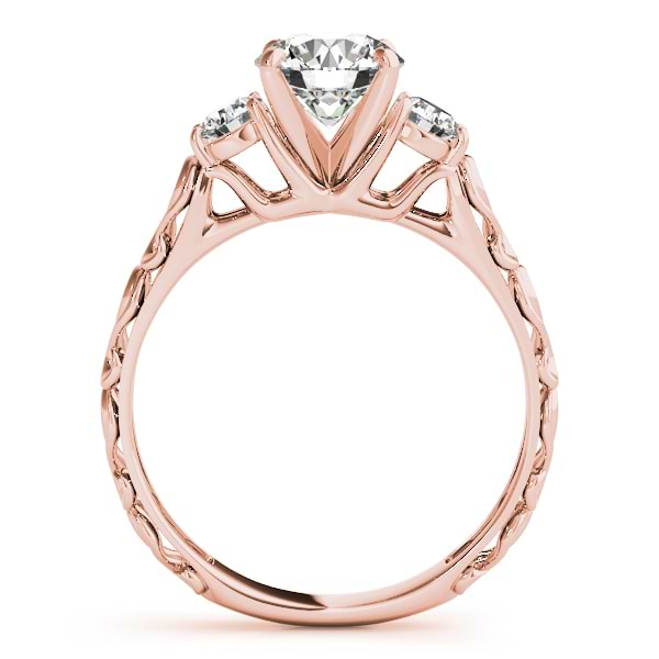Vintage Heirloom Engagement Ring Bridal Set 18k Rose Gold (2.35ct)