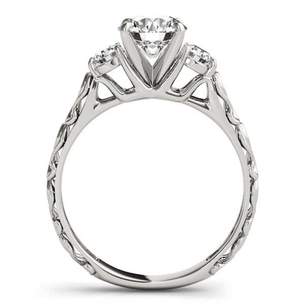 Vintage Heirloom Engagement Ring Bridal Set Platinum (2.35ct)