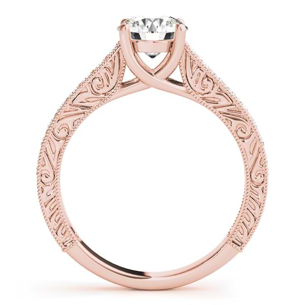 Vintage Round Cut Diamond Engagement Ring 18k Rose Gold (2.25ct)