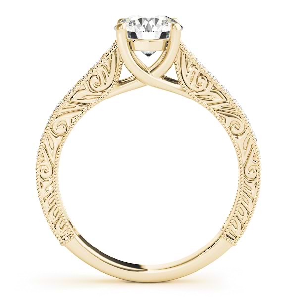 Vintage Round Cut Diamond Engagement Ring 18k Yellow Gold (2.25ct)