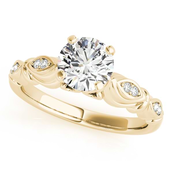 Vintage Round Solitaire Engagement Ring 18k Yellow Gold (2.05ct)