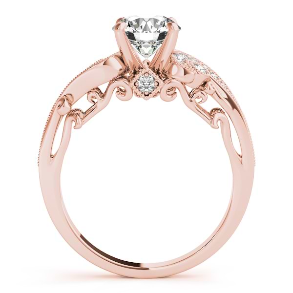 Vintage Swirl Diamond Engagement Ring 14k Rose Gold (2.20ct)