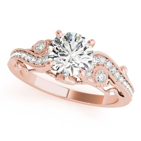 Glittering Pink Gold Engagement Ring Styles