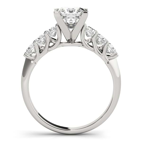 Lab Grown Diamond Princess Cut Engagement Ring Platinum (0.60ct)