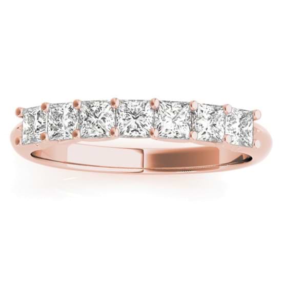 Lab Grown Diamond Princess cut Bridal Set Ring 14k Rose Gold (1.30ct)