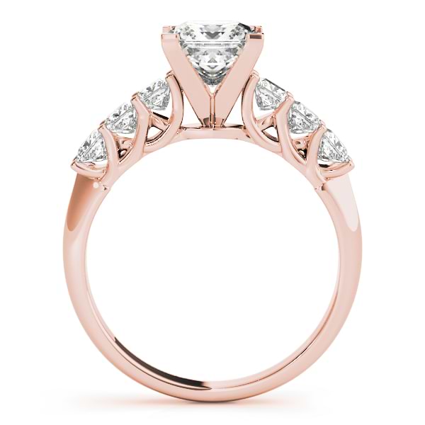 Lab Grown Diamond Princess cut Bridal Set Ring 18k Rose Gold (1.30ct)