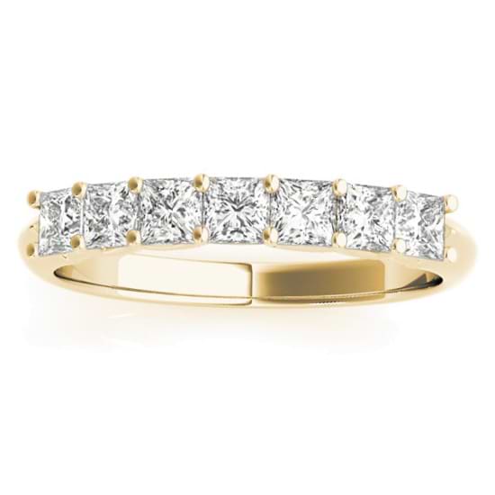 Moissanite Princess cut Bridal Set Ring 18k Yellow Gold (1.30ct)